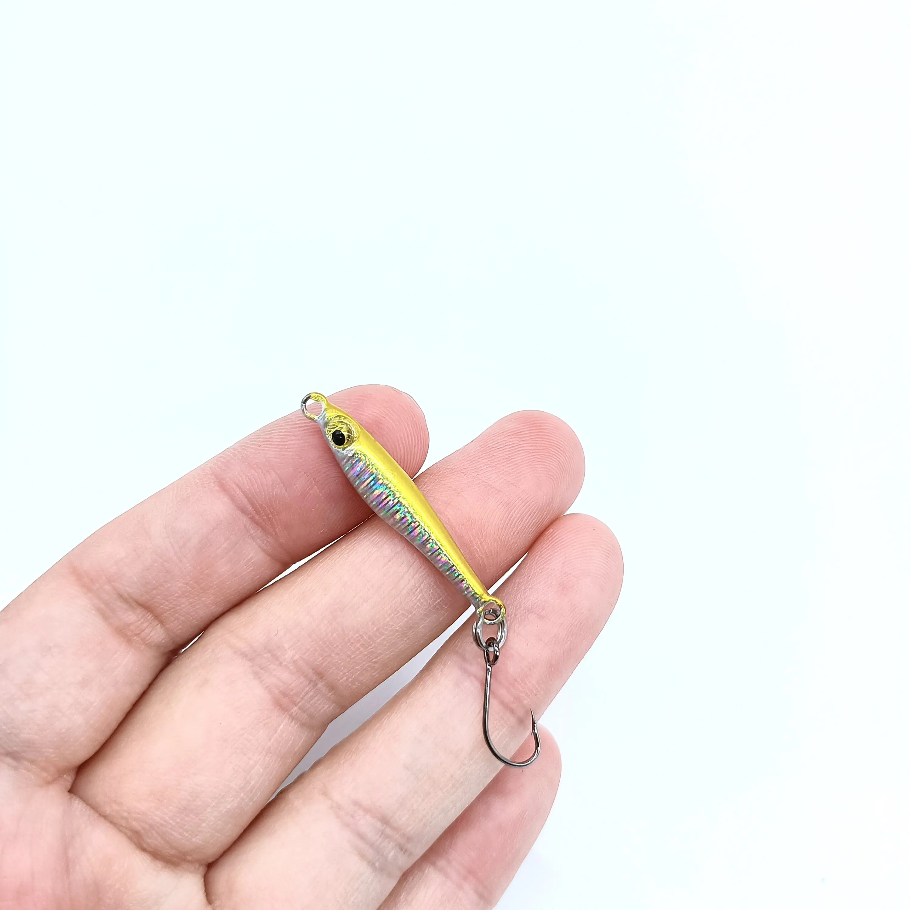 DUODUOYU 1PCS Mini Jig Angeln Lockt 3,5g/6g Harte Künstliche Bionik Köder kleine fisch Einzel Haken jig Stream Forelle köder pesca – Detail 8