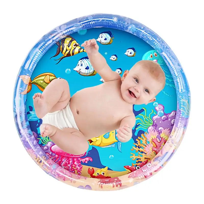 Water Sensory Play Mat Large Tummy Toys Inflatable Visual Stimulation Portable Water Playmat For Promotes Motor & Sensory