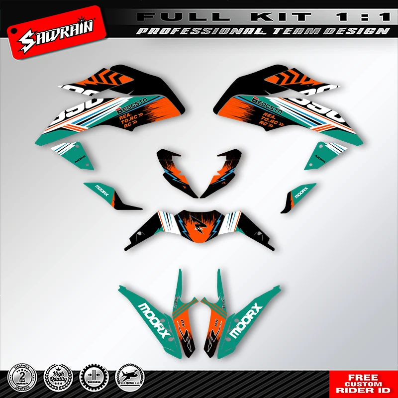 

Sawrain Motorcycle Graphics Backgrounds Decals Stickers Kit Number Name Custom For KTM DUKE 125 390 2017 2018 2019 2020 009