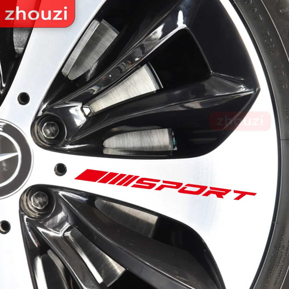 Universal Styling Car Wheel Stickers Auto DIY Car Alloy Racing Sport Wheel Stickers 4pcs Wheel Decal Car Styling Accessories