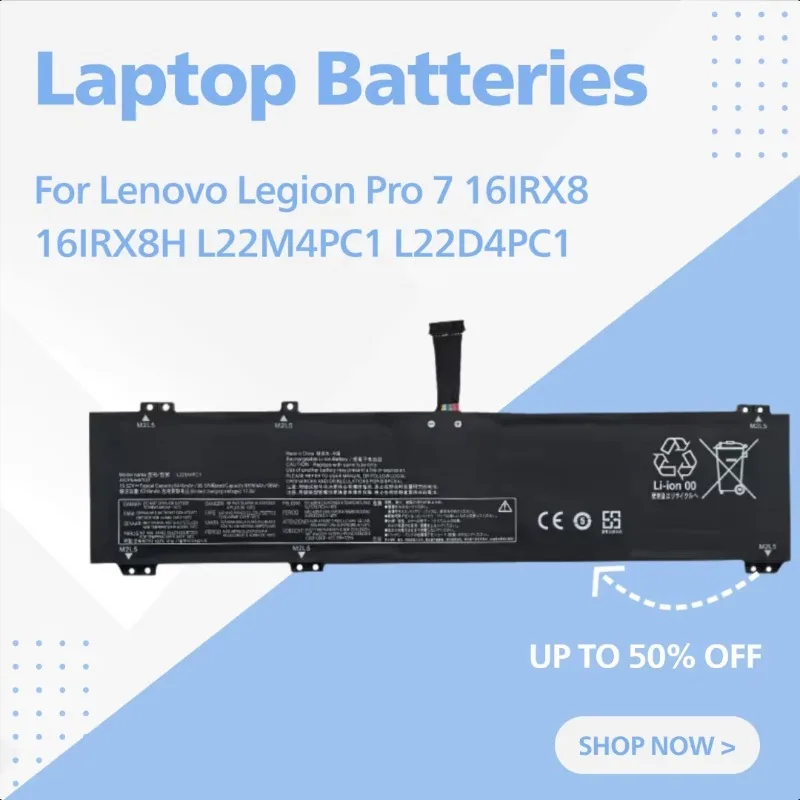 

For Lenovo Legion Pro 7 16IRX8 16IRX8H L22M4PC1 L22D4PC1 Laptop Batteries