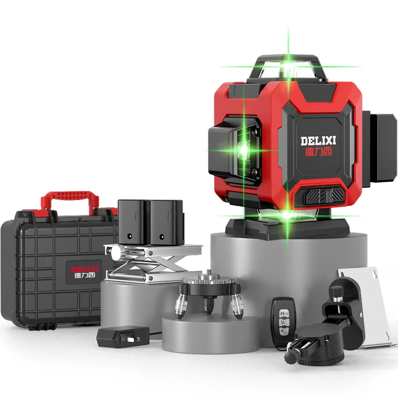 Delixi infrared level meter green light 12 lines 16 lines high precision automatic leveling and grounding instrument adjustable