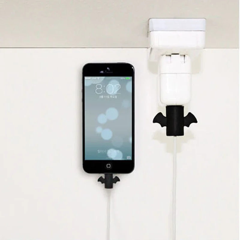 2Pcs Nette Engel Flügel Kabel Protector Kopfhörer USB Kabel Wickler Draht Veranstalter Halter Clip Wrap Schreibtisch Set Stationäre für iphone