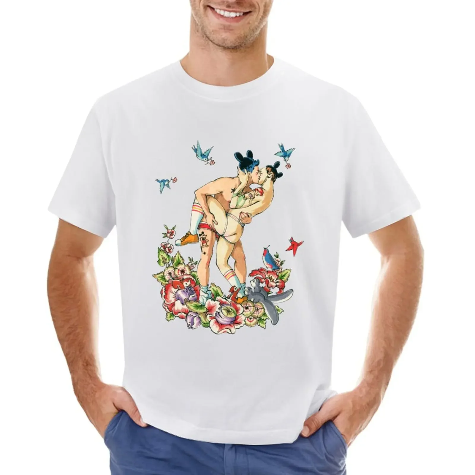 

Fairy Tales and Flowers T-shirt tops Blouse customizeds Aesthetic clothing t shirts men