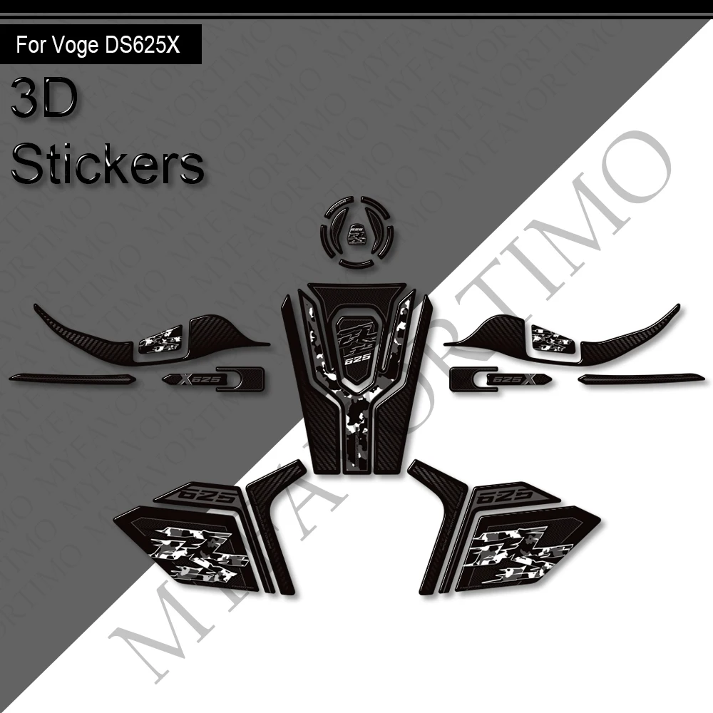 For VOGE 625 DSX DS625X DS625 X DS 625X Adventure Tank Pad Gas Fuel Oil Protector Handguard Fairing Fender Stickers Decals 2025 6