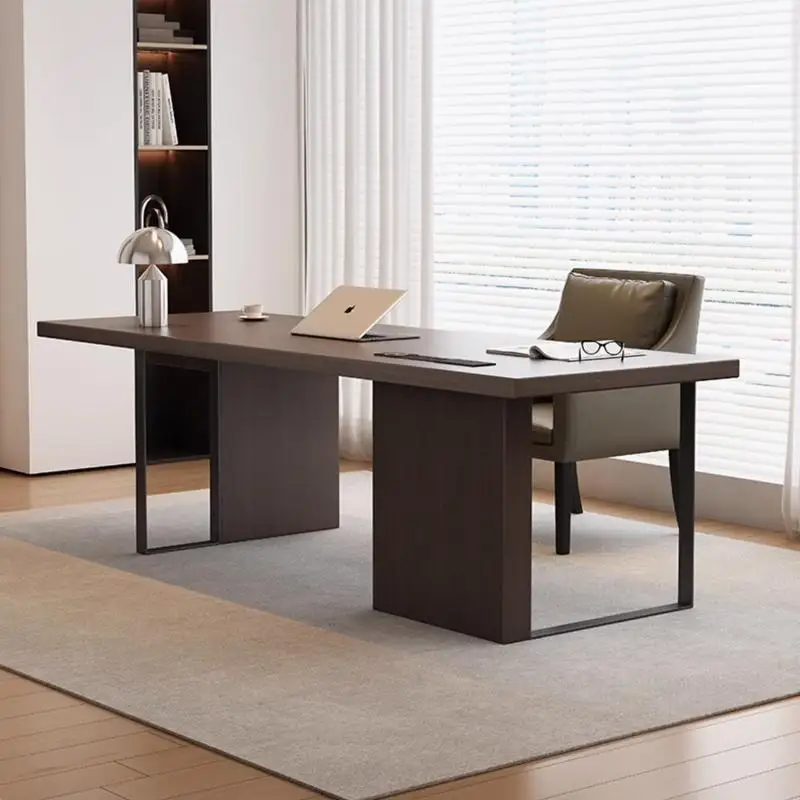 

Z Italian Minimalist Solid Wood Desk Modern Simple Home Computer Writing Desk Luxury Style Living Room Study Office FurnitureZ