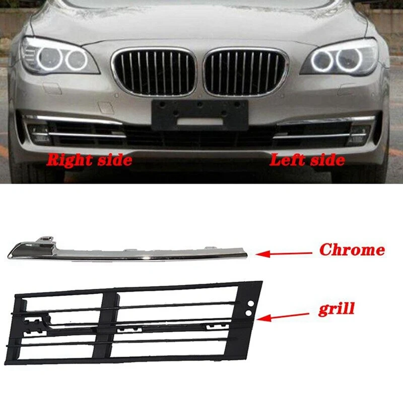 51117295275 51117295276 Front Fog Light Grille Daytime Running Light Cover Grille Automobile For BMW F01 F02 2013-2015 Parts