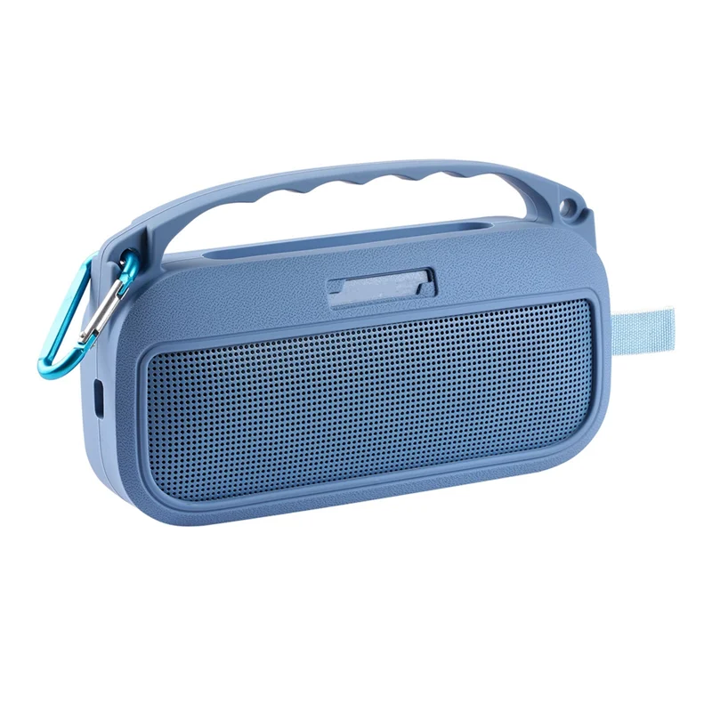 AEE7-Silicone Cover With Handle Shoulder Strap Travel Protective Carrying Bag For Bose Soundlink Flex 2Nd Gen Speaker