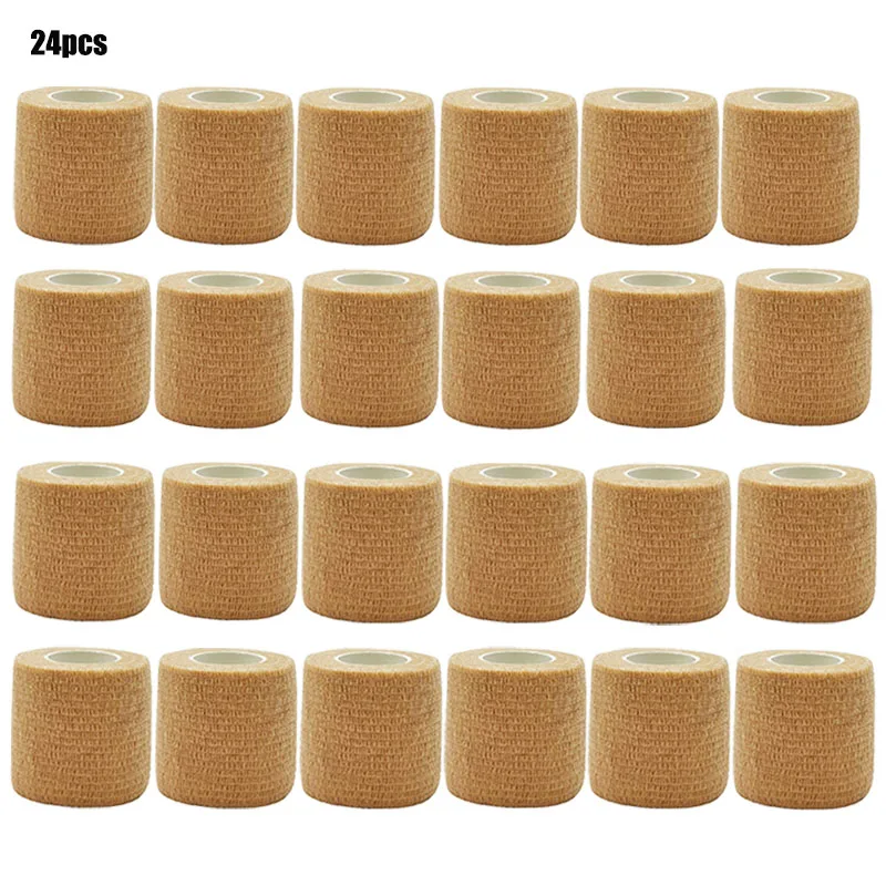 24/48pcs Wholesale Sports Self Adhesive Skin Elastic Bandages Anti-slip Athletic Nonwoven Waterproof Wrist Ankle Bandages