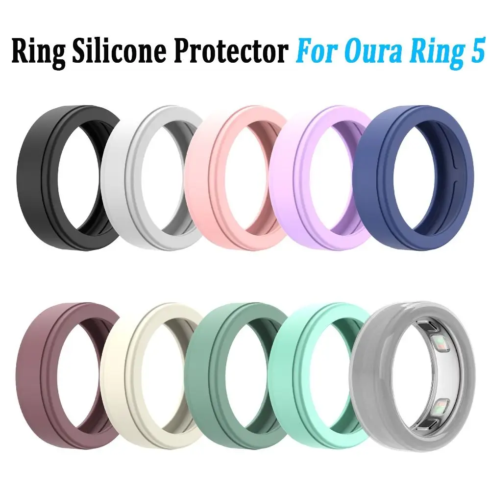 Silicone Smart Ring Protective Case Anti Fall Elastic Ring Cover Dustproof Anti-Scratch Ring Protector for Oura Ring 5
