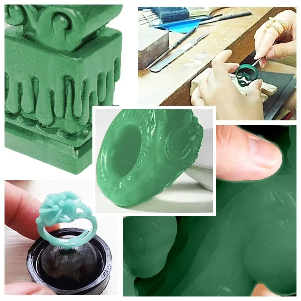 Green Carving Wax Brick 70x90mm for Jewelry Molds Sculpture Engraving Dental Modeling Tool Wax Block for Jewelers Use