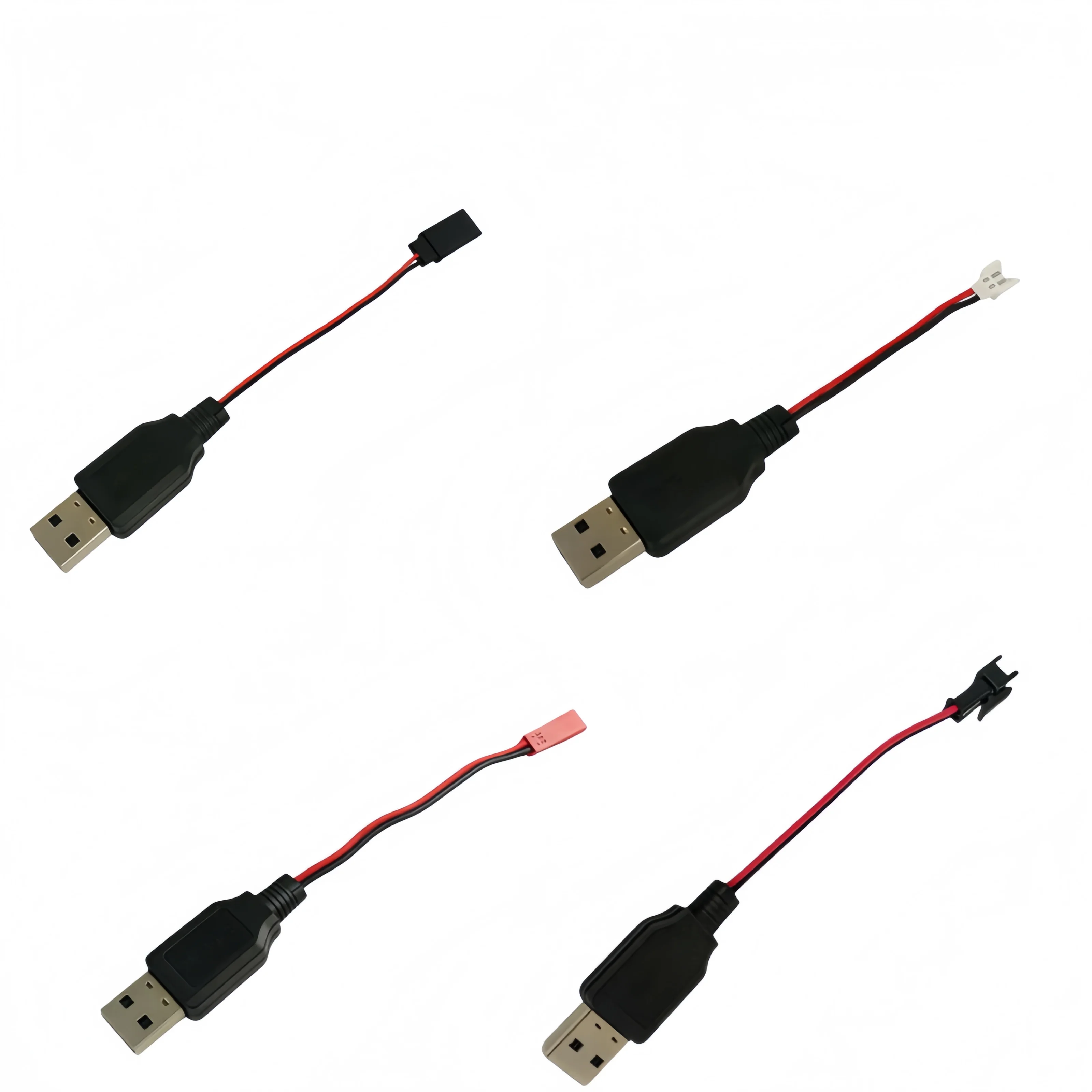 Ładowarka USB do akumulatorów litowo-polimerowych 3.7V do dronów/samolotów z wtyczkami SM/JST/Futaba/Air Plug