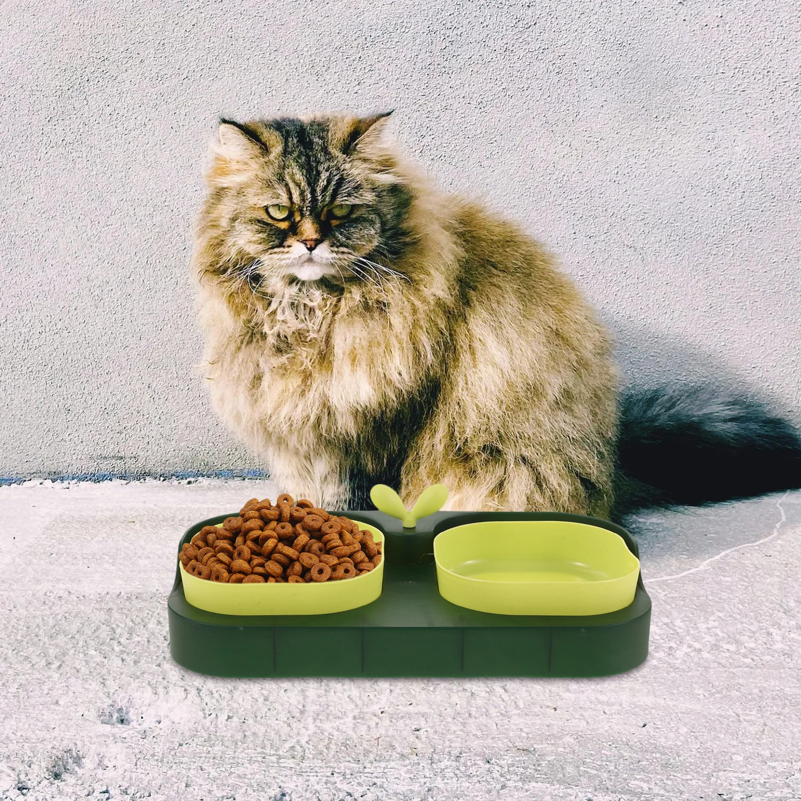 

Stable Non Slip Cat Dog Feeding Bowl Durable Plastic Material Pet Food Water Dish Resistant Breakage Easy to Clean