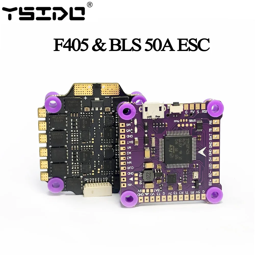 مراجعة شاملة لـ YSIDO F405 V3 3-6S 30X30 FC&ESC FPV Stack BMP280 مع BLHELIS 50A 4in1 ESC لطائرات FPV الحرة