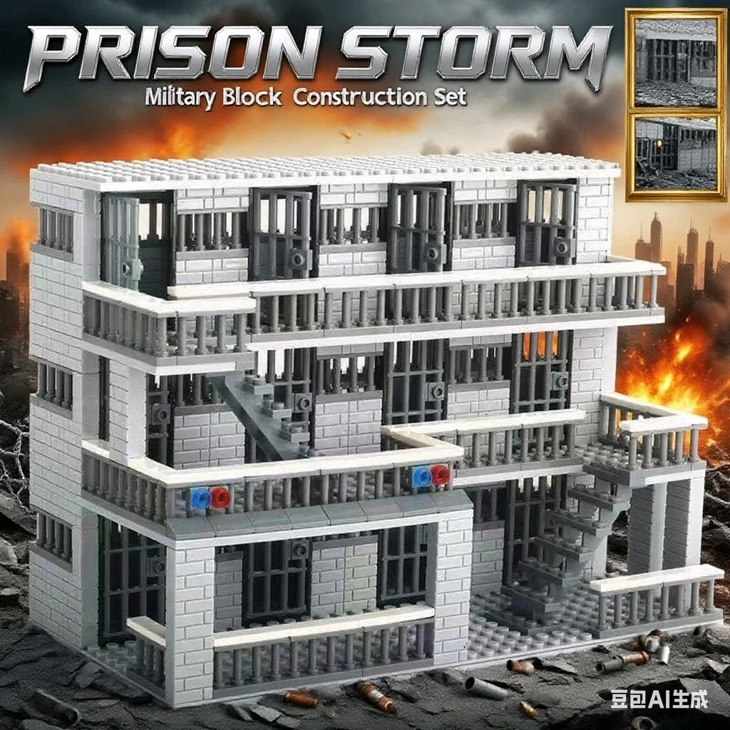 SWAT Police Station Military City Model Set Prison Policeman Figures Building Blocks DIY Toy for Kids Birthday Boy Gift