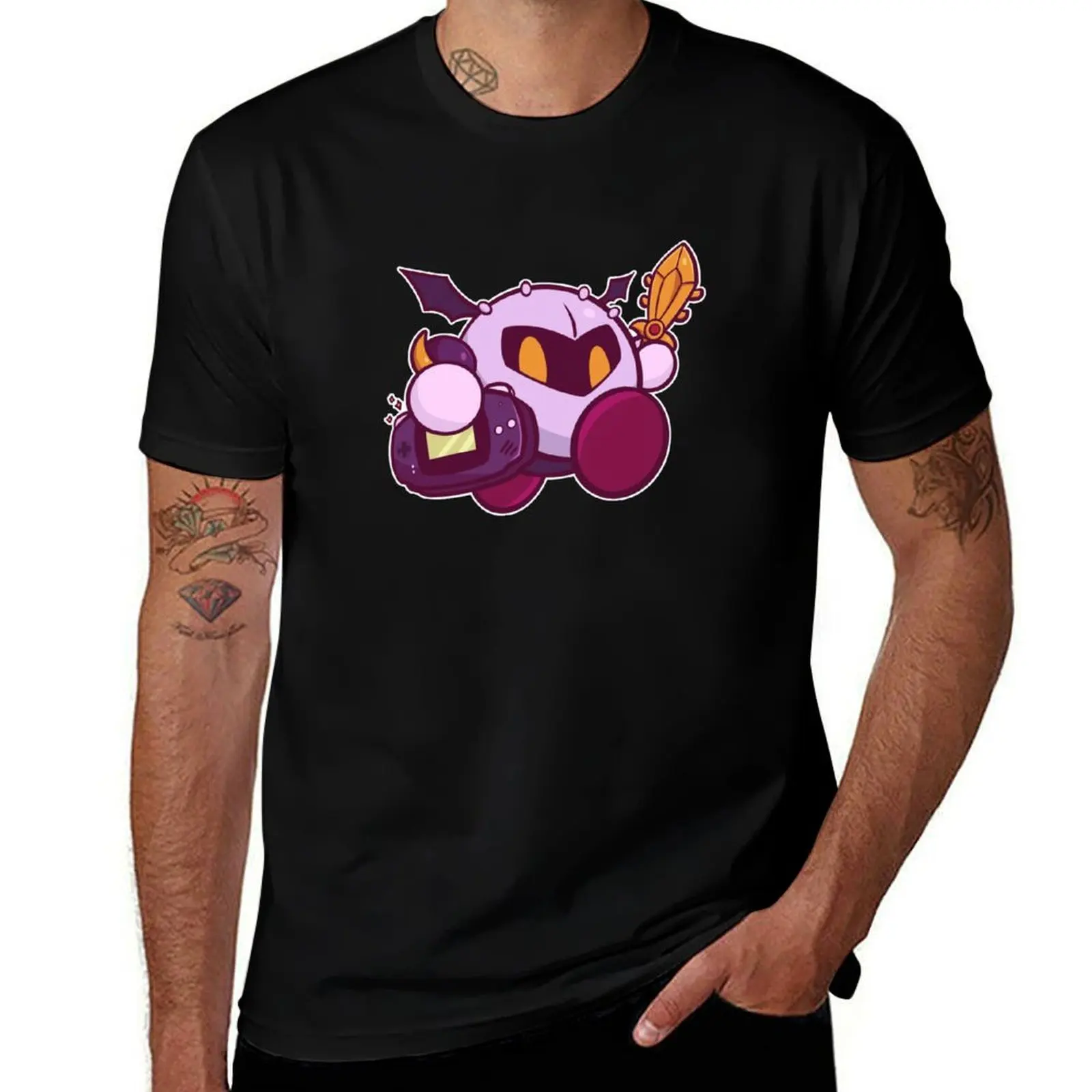 

Футболка Meta Knight для мужчин, мужские футболки из 100% хлопка, облегающие мужские футболки с рисунком, футболка