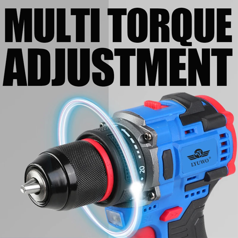 Imagem -05 - Lyuwo-brushless Cordless Drill Mandril de Travamento Automático Chave de Fenda Elétrica Ajustes de Torque Ferramentas Elétricas para Velocidades 16v 70n.m 20 Mais 1