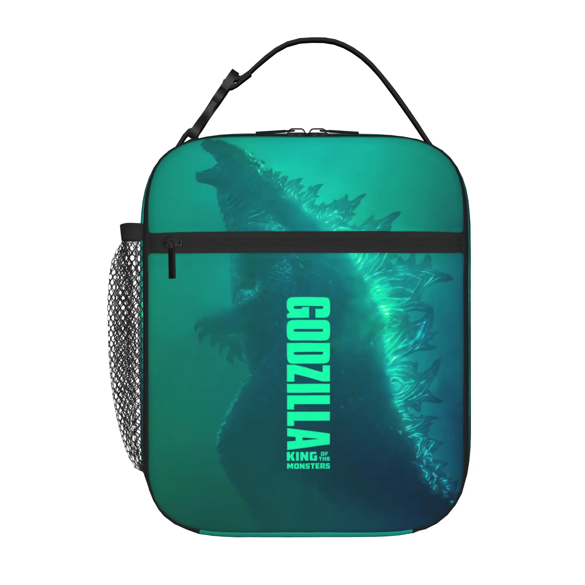 1 Piece Portable Lunch Container King Of Monsters  Zipper Closure Durable Pocket Godzilla  For Lunch Lunch Box Bag