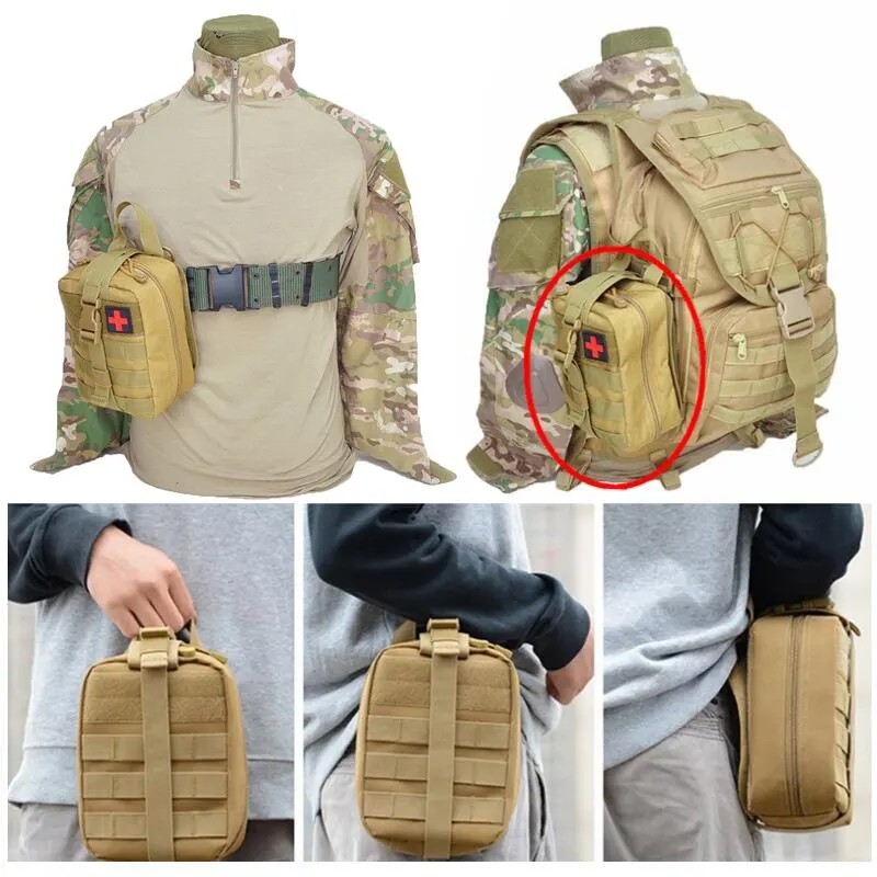 Survival First-aid Kit Container Travel Oxford Waterproof Tactical Waist Pack Outdoor Climbing Camping Equipment Safe Bag