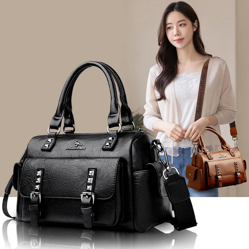 

2025 Vintage Shoulder Bag for Women, Minimalist Crossbody Purse Top Handle, Elegant Casual Handbag, Sophisticated Versatile