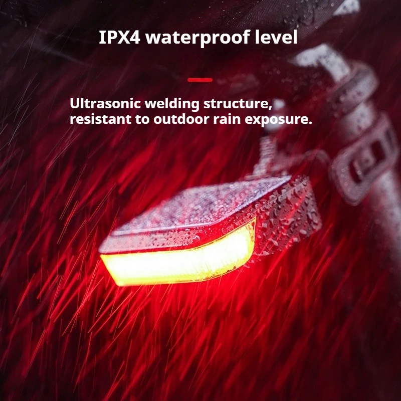 Solar COB High Bright Bicycle Tail Light, Waterproof Mountain Road Bike Safety Warning Light