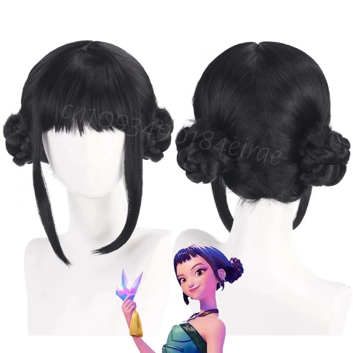 Kpop Demon Hunters Mira Zoey Rumi Long Purple Braid Cosplay Wig New 2025