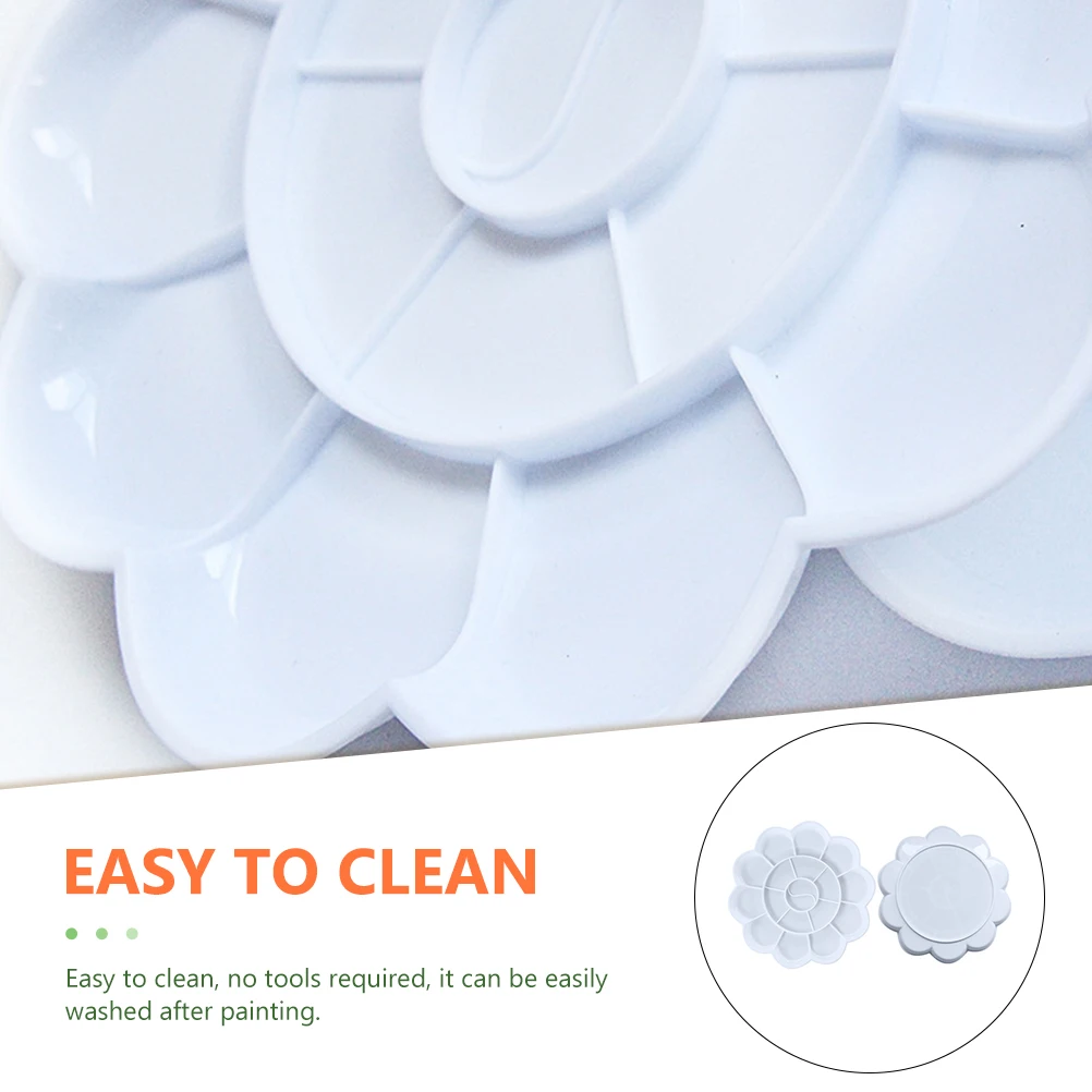 

12Pcs Pigment Trays Plastic Palette Portable Durable Painting Board Easy Wash Artist Paint Mixing Plates Pigment Trays