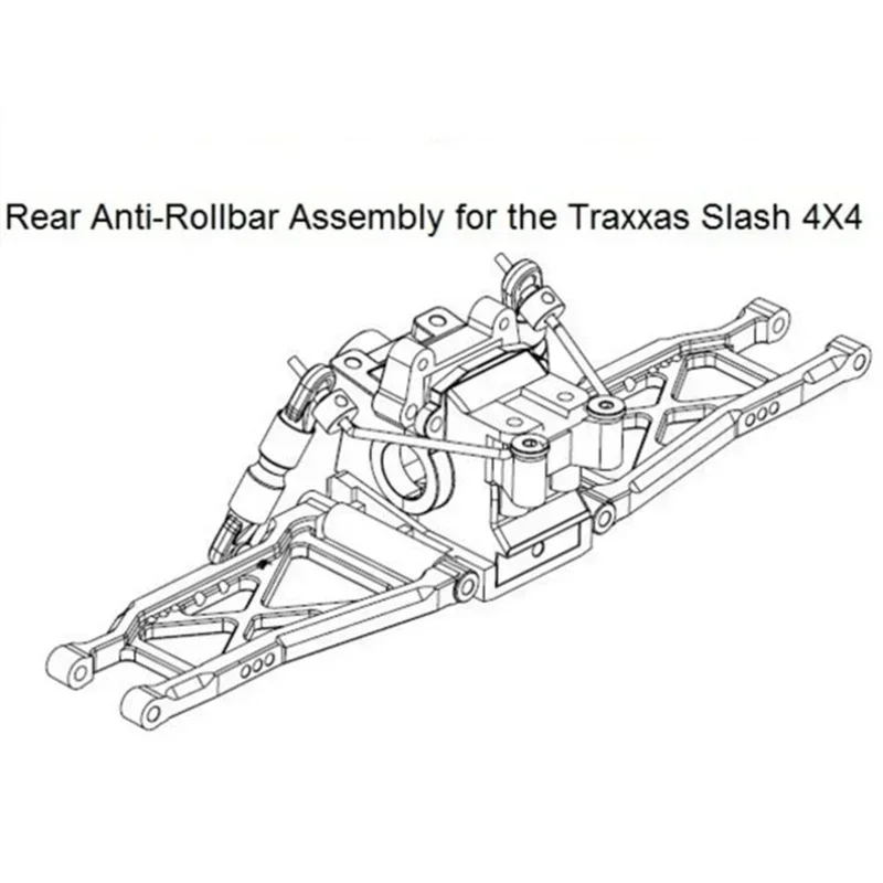 طقم قضيب Sway الأمامي والخلفي SLF311 لأجزاء ترقية السيارة Trxs 4X4 Slash Stampede Rustler Rally RC
