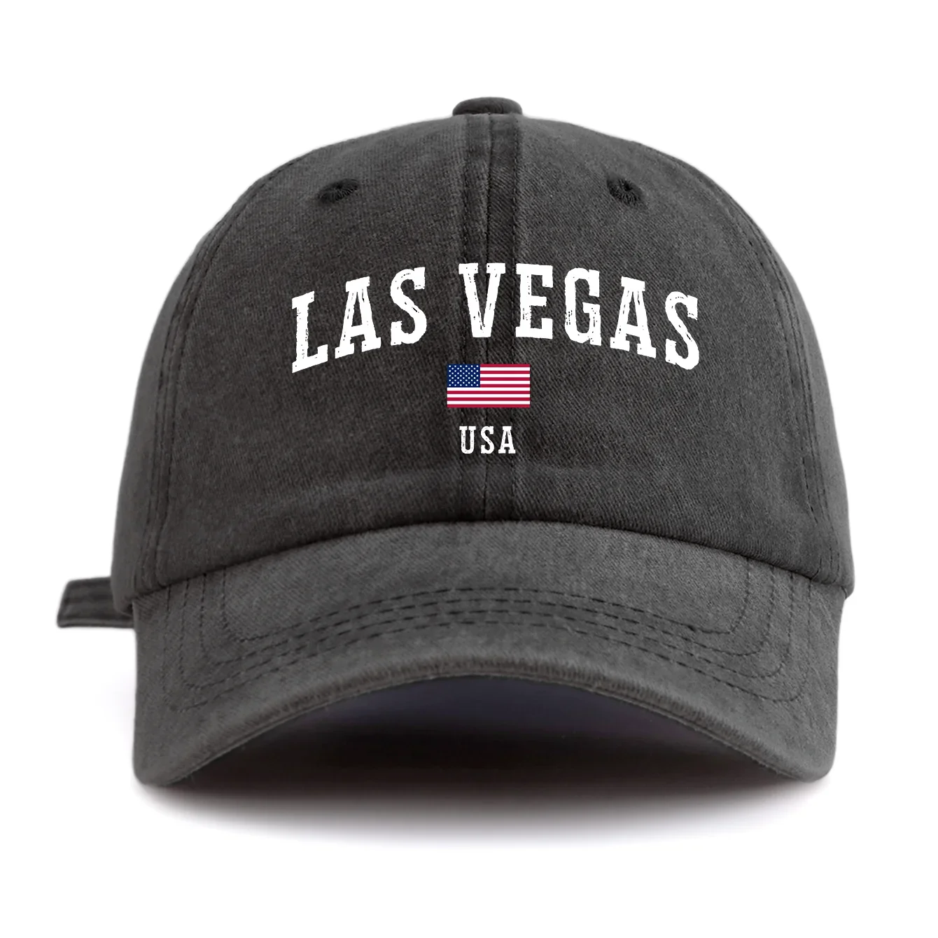 Las Vegas USA Flag Washed Vintage Baseball Cap Retro Distressed Sun Hat Unisex Travel Souvenir Adjustable Dad Hat