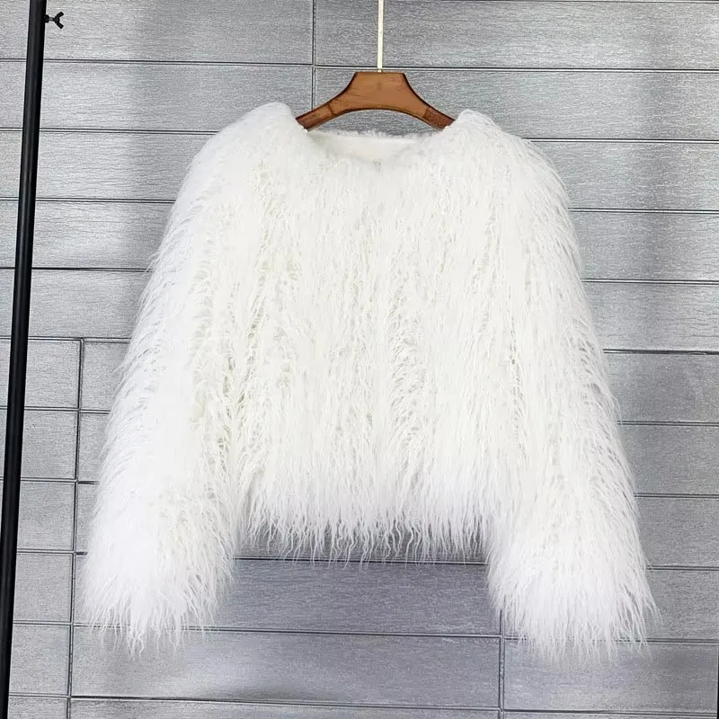 Women's Clothing Korean-style solid color faux fur Fur coat for women in short length with pure wool lining woman 2026 Faux Fur