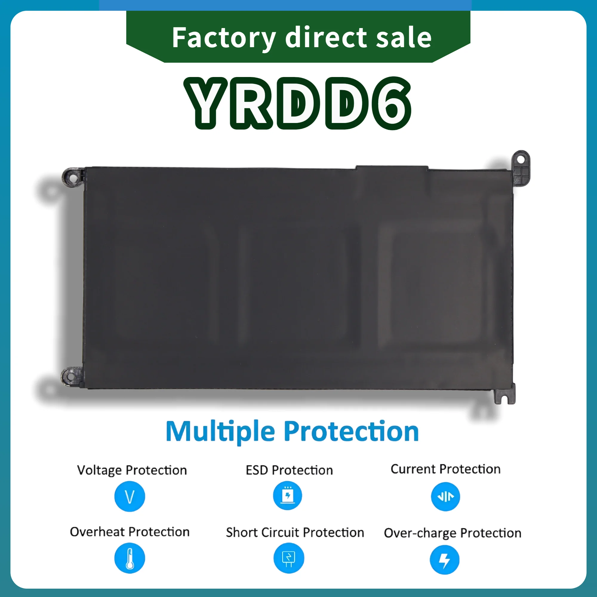 Factory Direct! Battery YRDD6 For Dell Inspiron 15 3493 3582 3583 5490 5590 5581 3491 5584 5585 5481 5485 5491 5591 3310 2-in-1