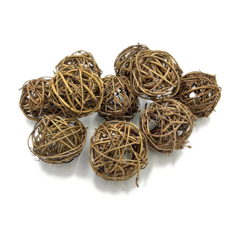 

5cm/6cm/7cm/8cm/9cm/10cm Wicker Rattan Balls for Bowls Vase Filler Coffee Table Decor Wedding Party Decoration