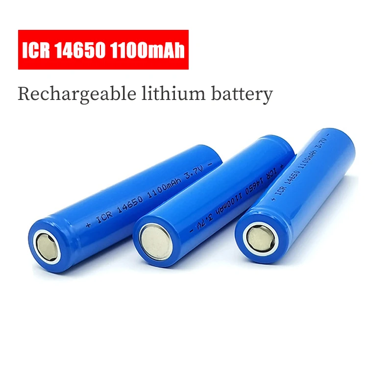 

14650 Battery 3.7V 1100mah Rechargeable Li-ion Batteries Flat Head for LED Flashlight Toys Wireless Mouse Smart Door Lock