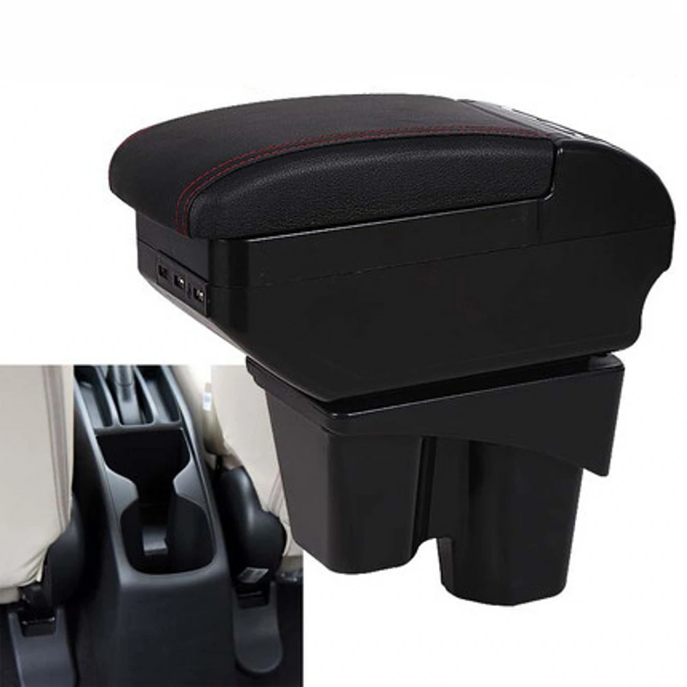 For Honda New City Armrest Box Arm Elbow Rest Center Console Storage with Phone Charging USB Interface Cup Holder