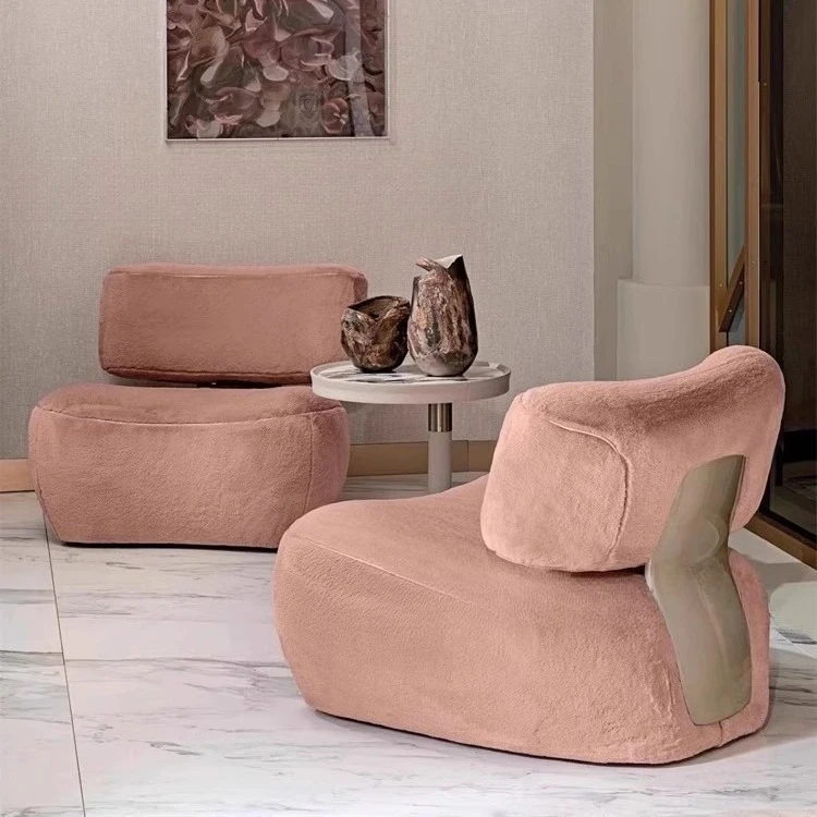 Italian lazy single sofa metal casual sofa simple modern living room designer creative sofa
