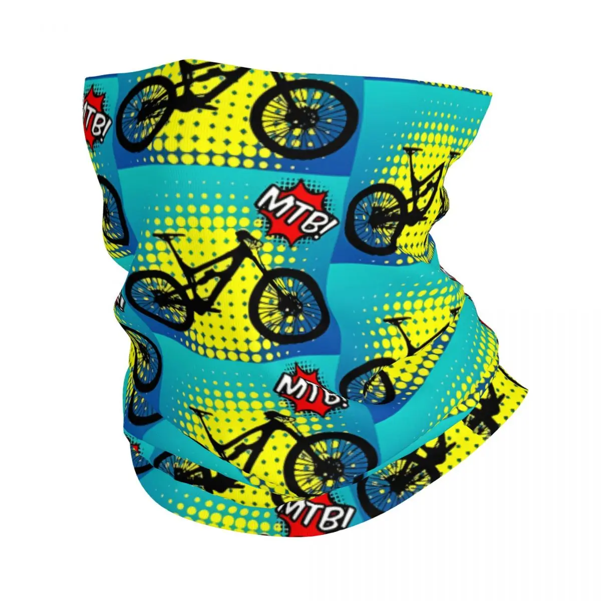 

MTB POP Mountain Biking MTB Lovers Bandana Neck White Scarf Multi-use Headwear Fishing Unisex Adult Winter