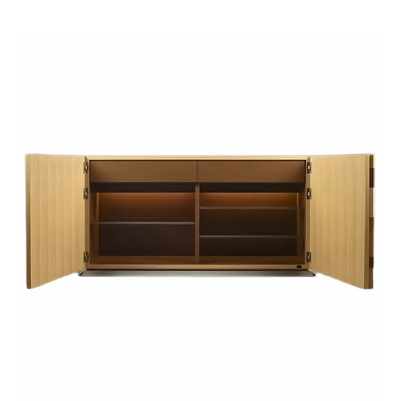 Italian light luxury solid wood dining side cabinet villa home living room modern simple creative entrance cabinet
