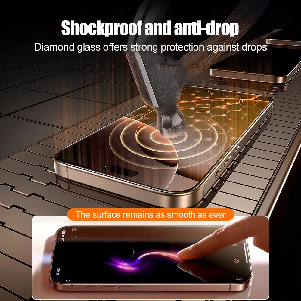 1-2 Stück Ölabweisender Staubfreier Einfach zu Installierender Matter Sichtschutz-Bildschirmschutz für iPhone 16 17 18 12 14 15 Pro Max 13 11 XS XR 16e Air – Detail 6