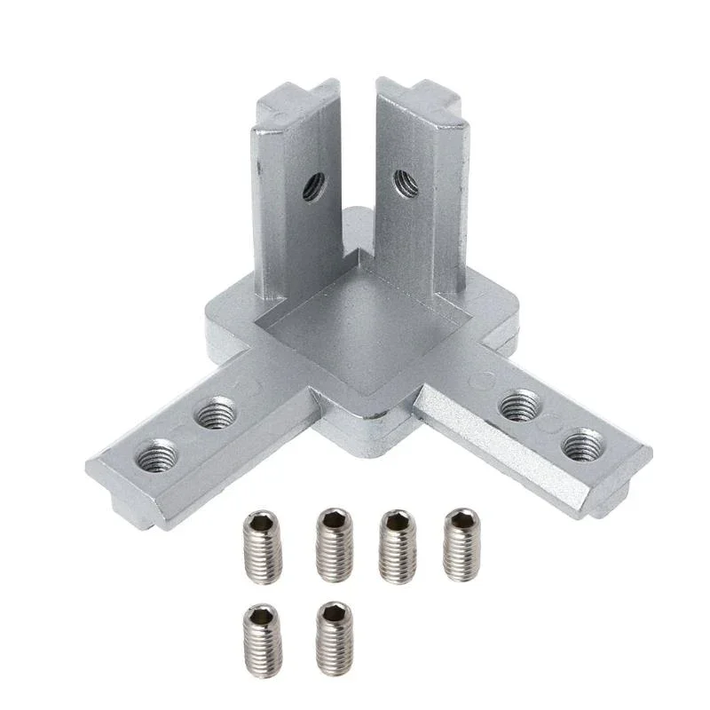 Fast shipment 2020 3030 4040 extrusion aluminum profile accessory  3 way corner connector