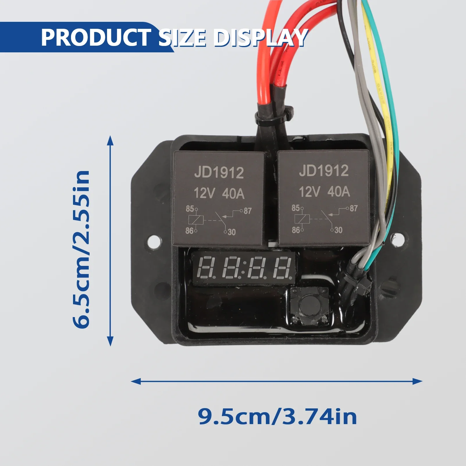 12 V digitaler Kühlerlüfter-Controller-Schalter 0444, einstellbarer Temperaturbereich, digitales elektrisches thermisches Lüfter-Schalter-Set