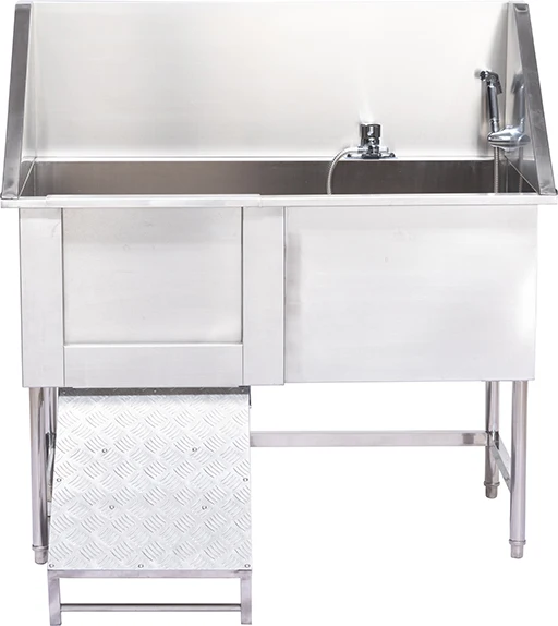 specialized pet bath tub dog grooming spa stainless steel with ramp faucet pet grooming tubs