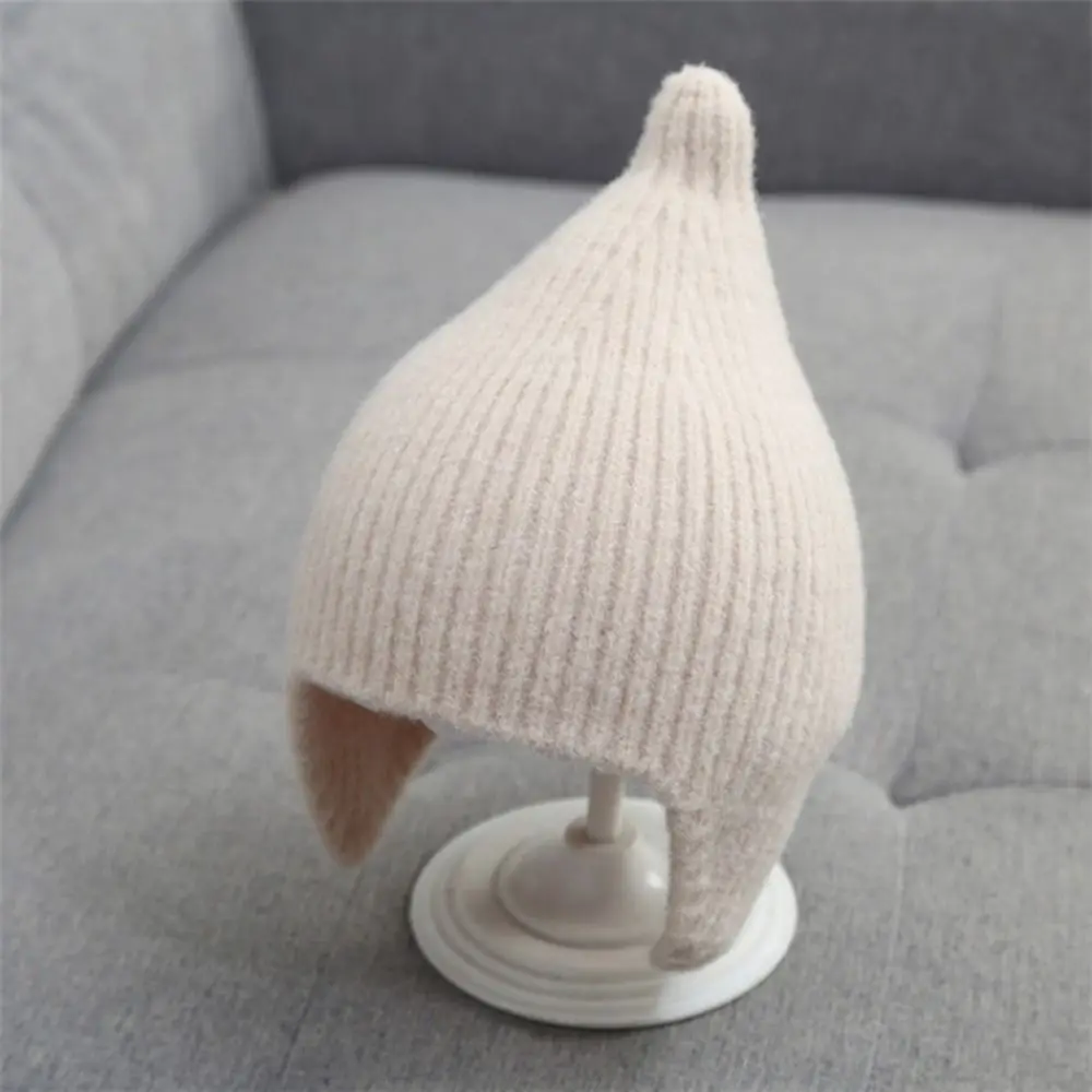 

Fashion Cute Ear Protection Hat Soft Autumn Winter Knitted Hat Cold Proof Infant Toddler Beanies for Baby