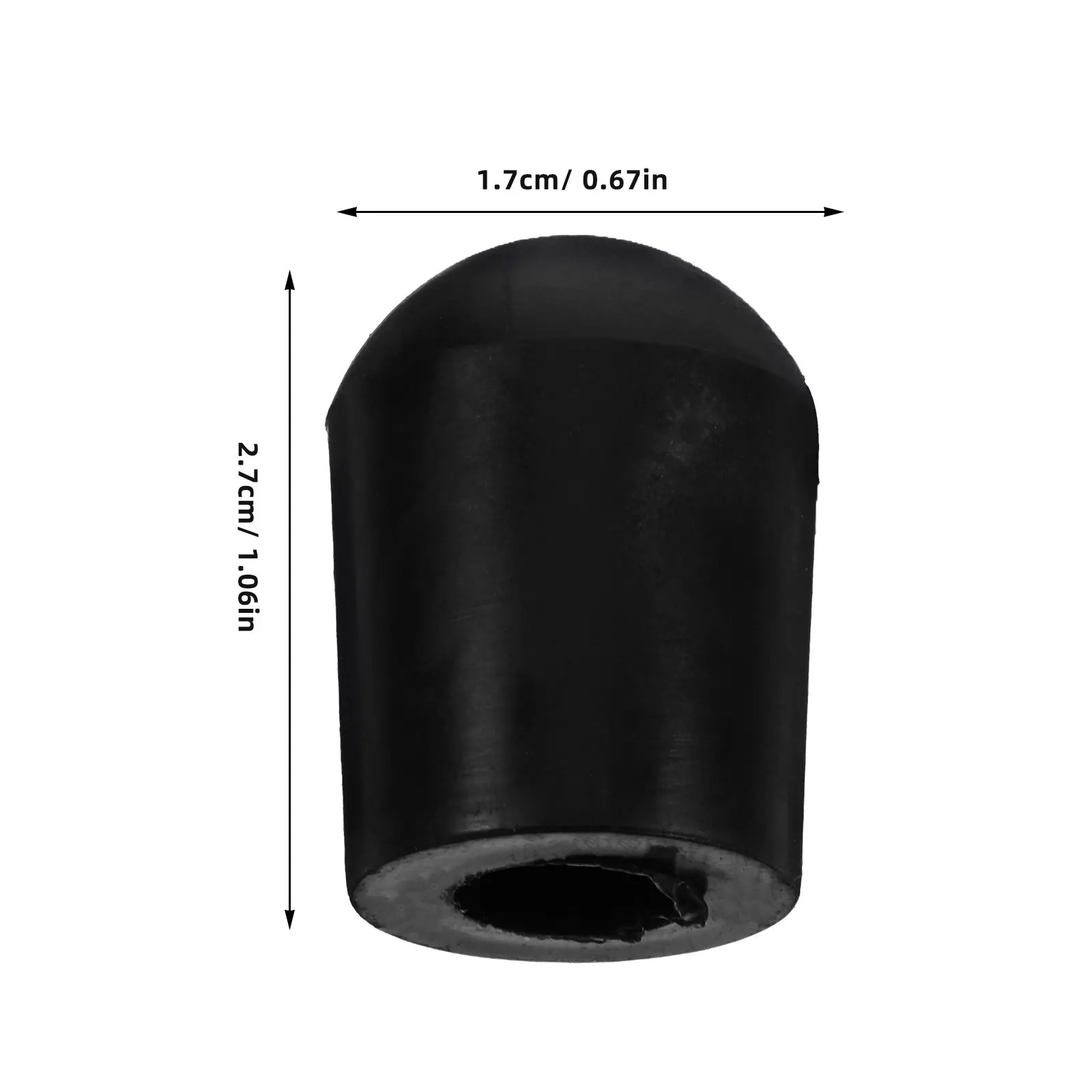 2Pcs Double Bass End Pin Rubber Stoppers Black Mini Caps Endpin Protectors Anti-Slip End Pin Tips for Performance Stability