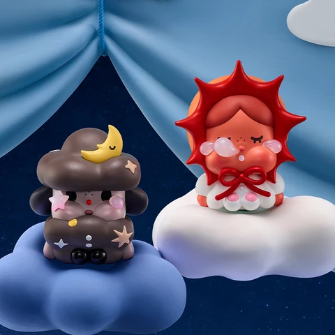 Фигурки POP MART Crybaby Crying to the Moon - Серия Sitting Mystery Box — изображение товара