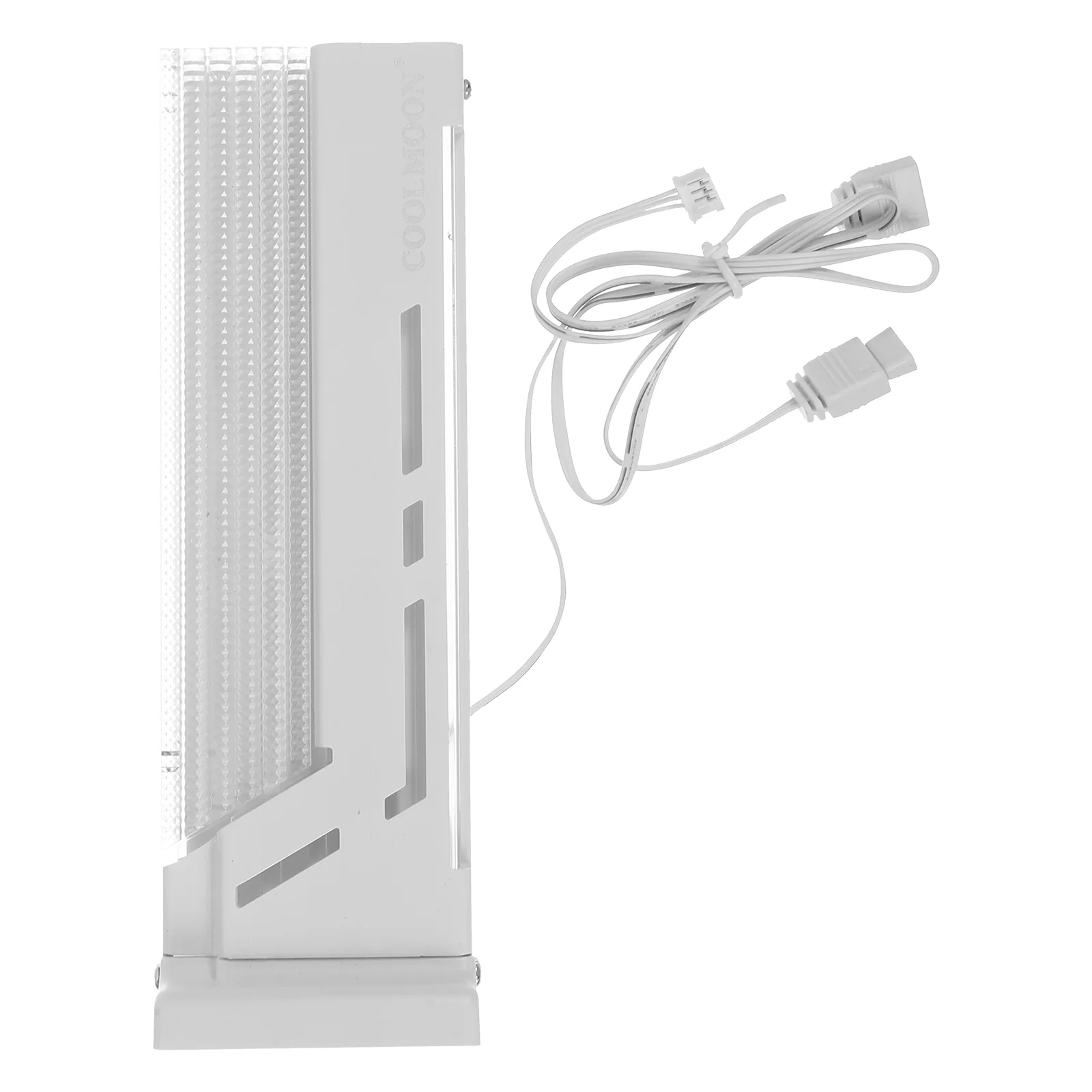 

Graphics Card Support Vertical GPU Mount ARGB Lighting Adjustable PCIe Riser White Compatibility Easy Installation