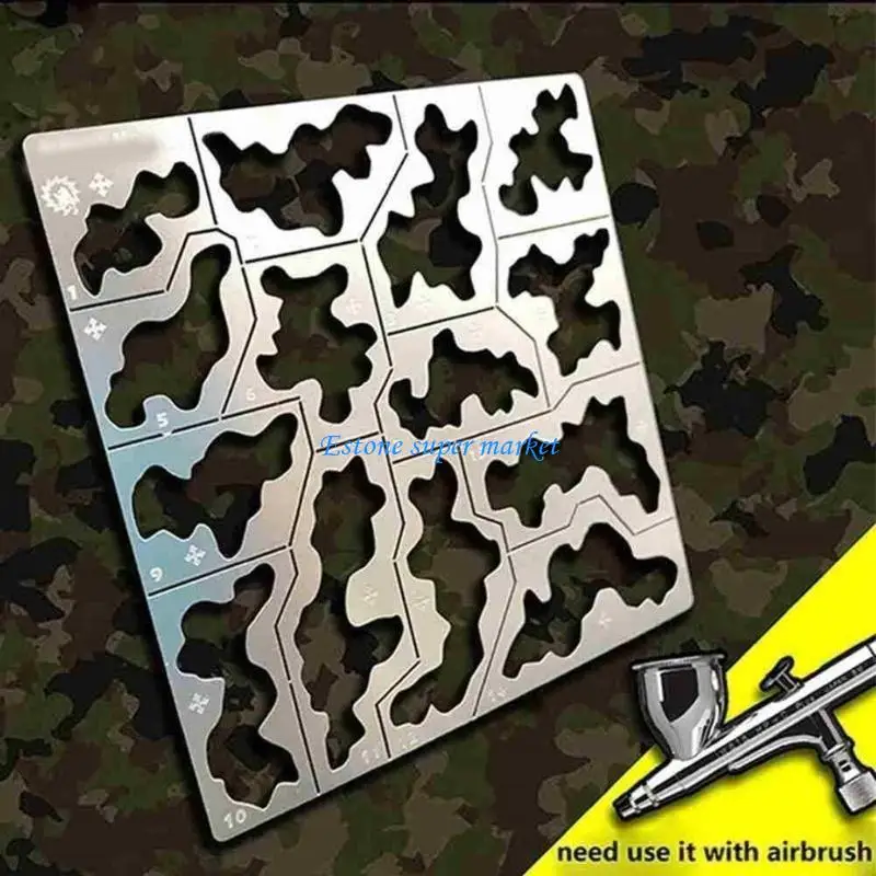 

090B Digital Camouflage Cutout Stencil For Scale Model And Creative Art Applications