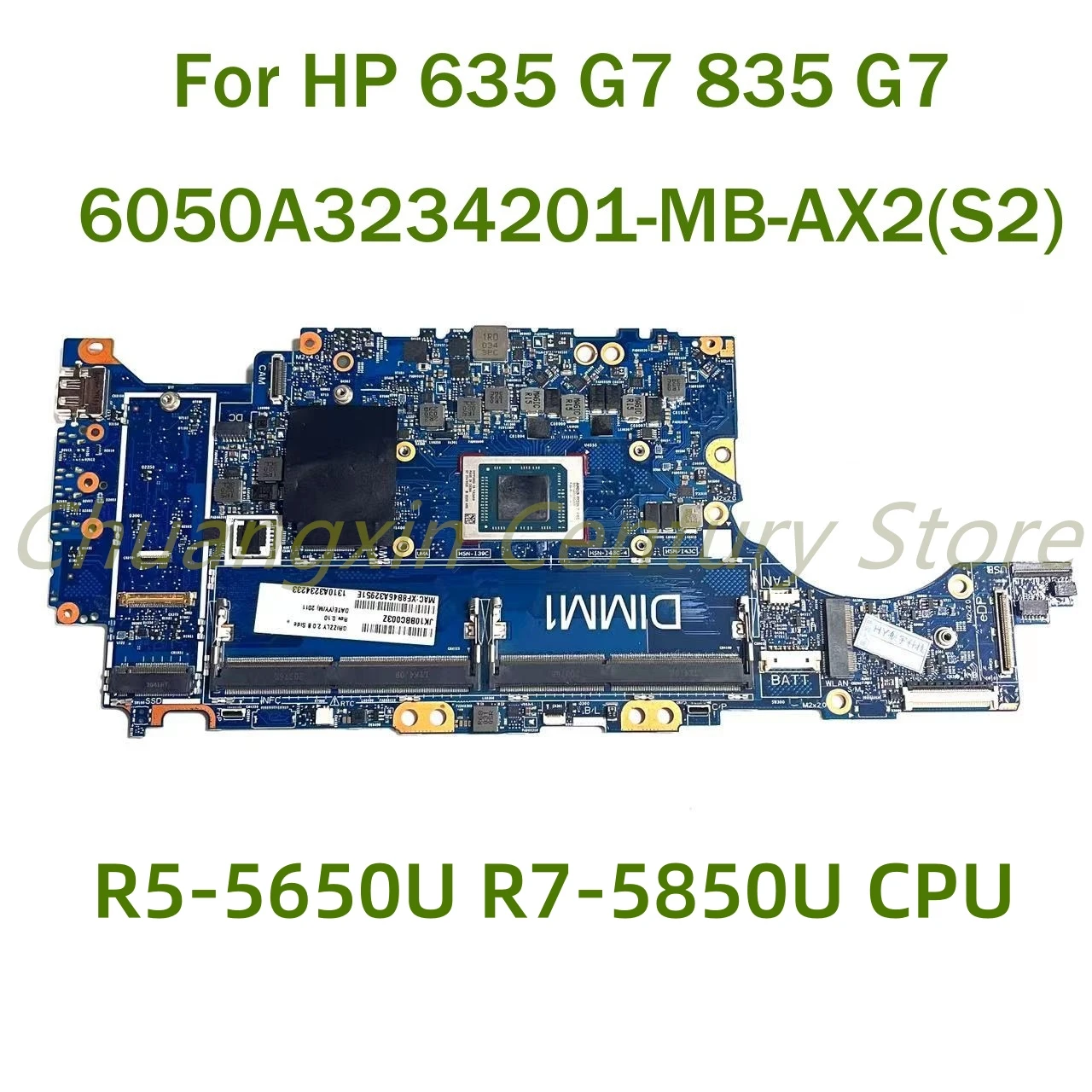 

For HP 635 G7 835 G7 Laptop motherboard 6050A3234201-MB-AX2 (S2) with R5-5650U R7-5850U CPU 100% Tested Fully Work