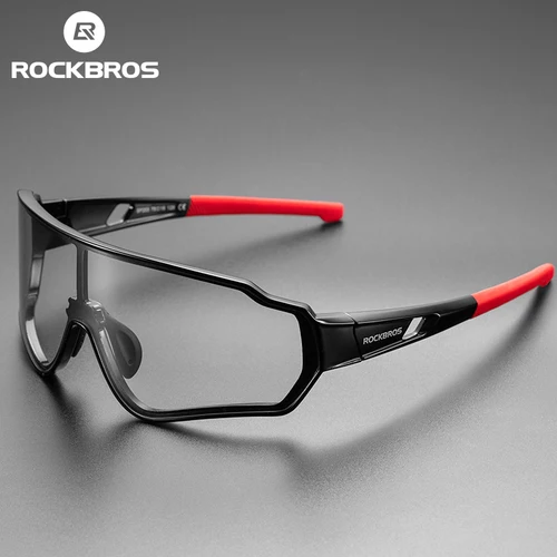 ROCKBROS-gafas fotocromáticas para bicicleta, lentes fotocromáticas con protección solar UV400, gafas para deportes al aire libre, gafas para ciclismo de montaña y carretera