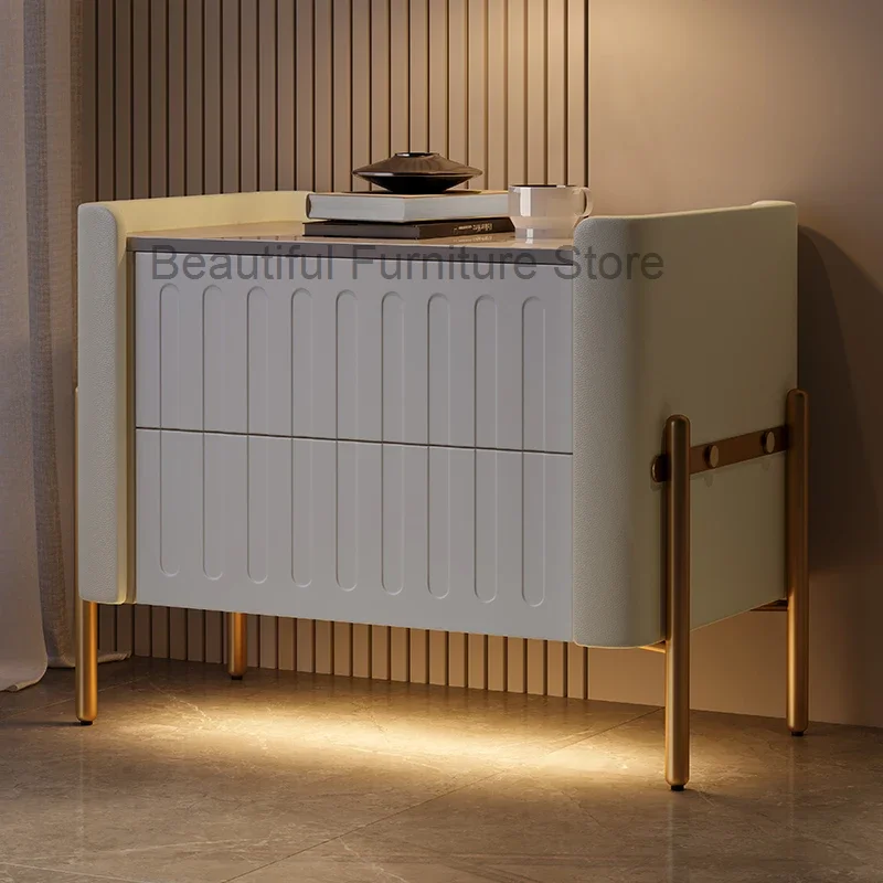 Smart Modern Nightstands Mobile Luxury Makeup Center Aesthetic Nightstands Transparent Simple Table De Chevet Home Furniture