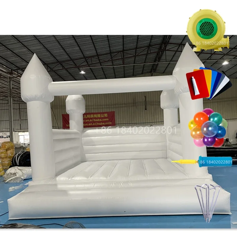 Commercial 10x10ft White bounce house inflatable games  white bouncy castle